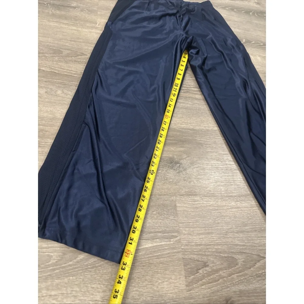 Vintage Nike Satin Track Warm Up Pants XL Navy Blue